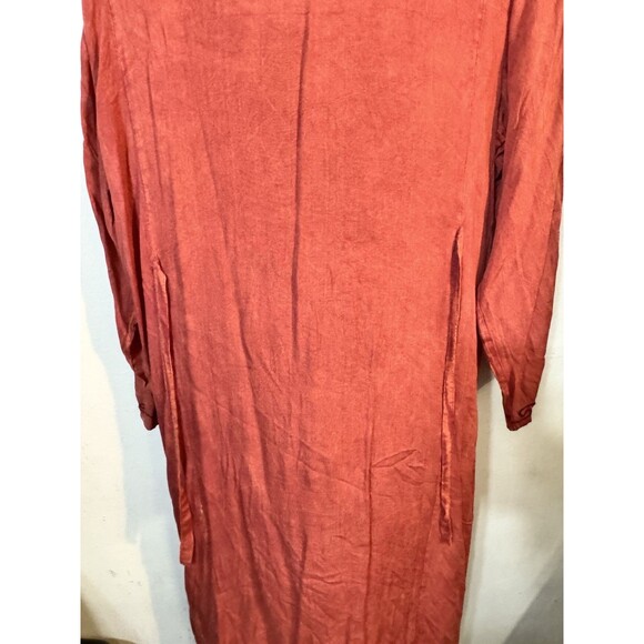 Anandas Collection Boho Embroidered Tunic Dress Rayon India Size L NWT - Picture 7 of 9